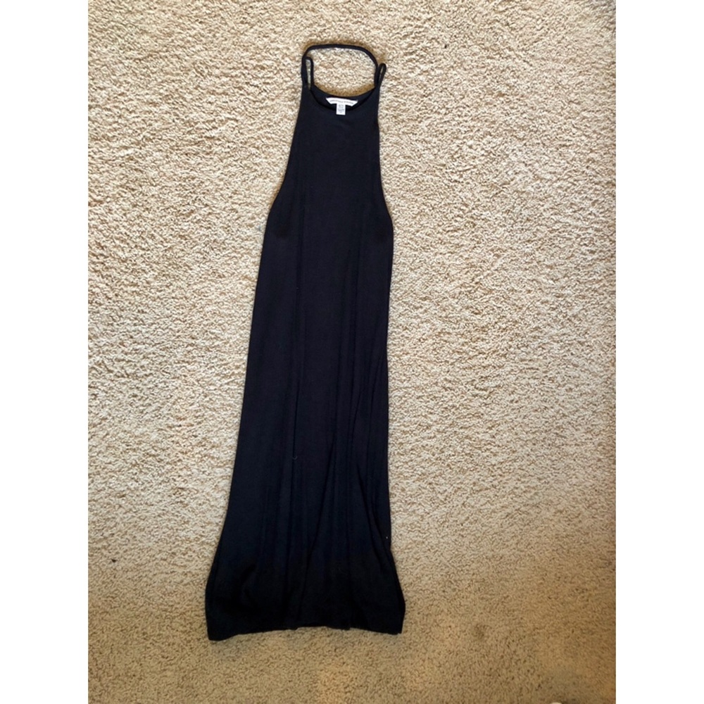 American Eagle Ribbed Black Midi Dress